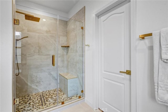 bathroom with walk in shower