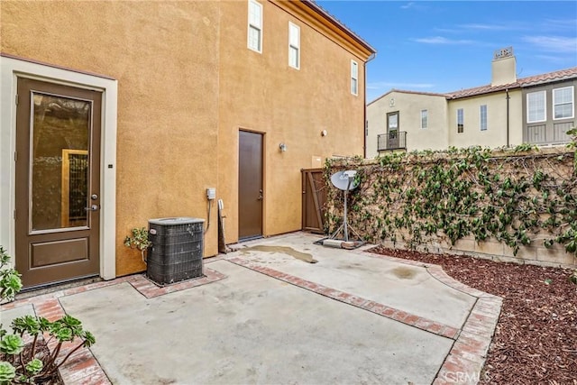 view of patio featuring central AC unit