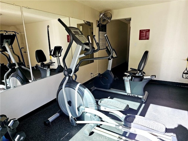 view of exercise room