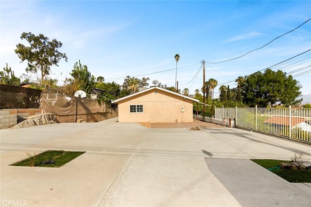 view of home's exterior with a patio area