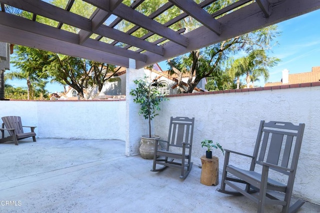 view of patio / terrace with a pergola