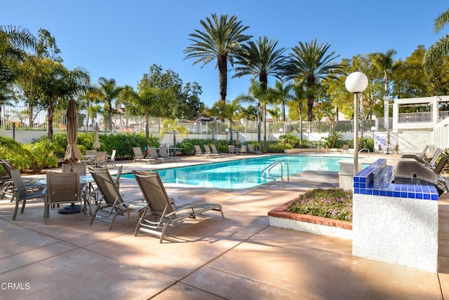 view of pool with a patio