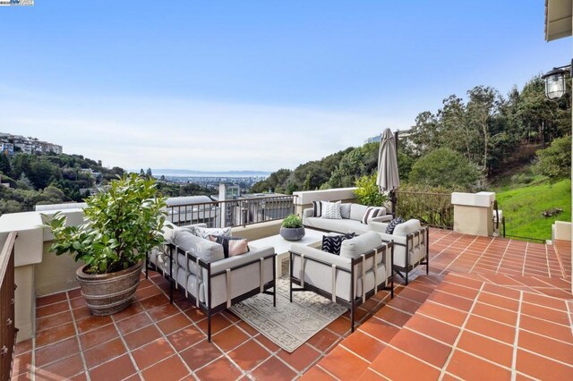 view of patio / terrace featuring an outdoor living space