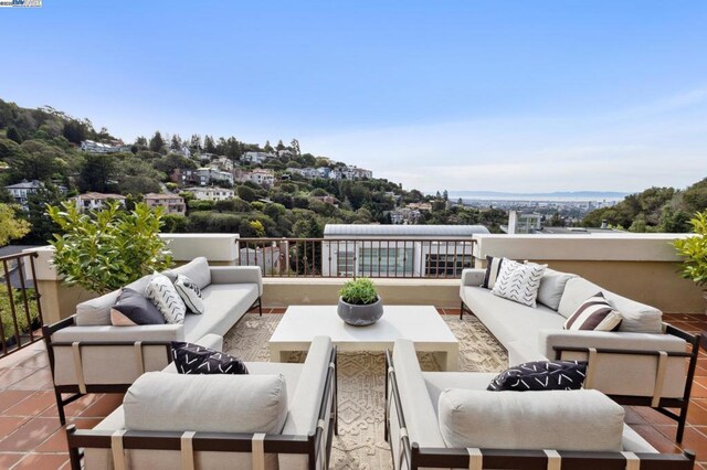 view of patio with an outdoor living space