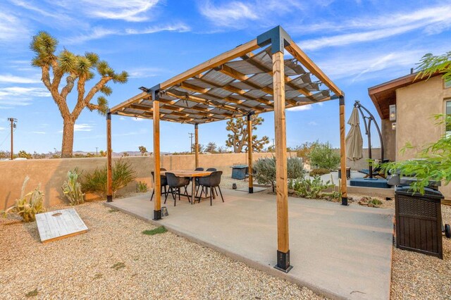 view of patio / terrace with a pergola