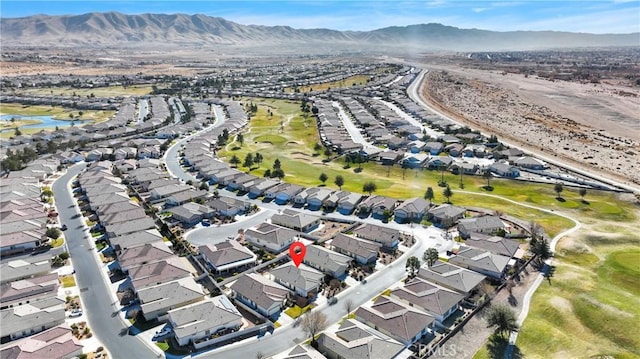 19269 Galloping Hill Rd, Apple Valley, CA 92308 - aerial overview of property's location with nearby suburban area, a local golf course, and a water and mountain view
