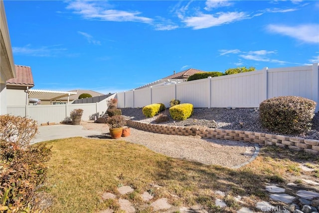 view of yard with a patio