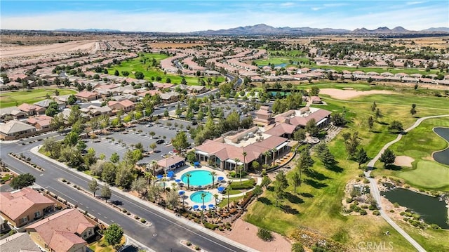 19269 Galloping Hill Rd, Apple Valley, CA 92308 - aerial view of property's location featuring a golf course, nearby suburban area, and a pool