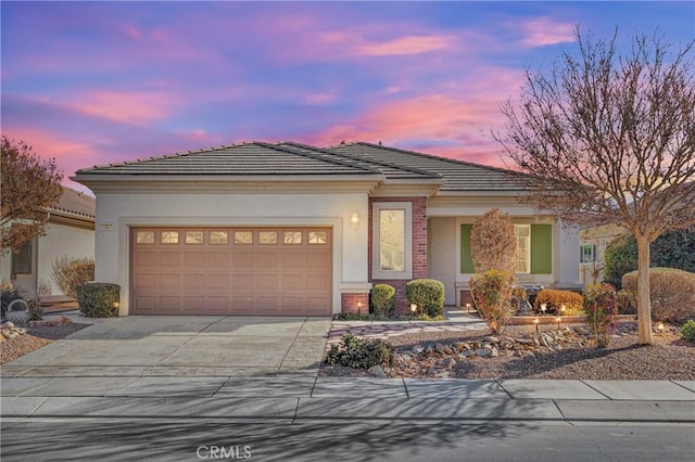 view of front of house featuring a garage