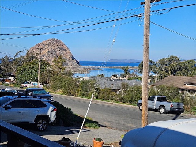 exterior space with a mountain view