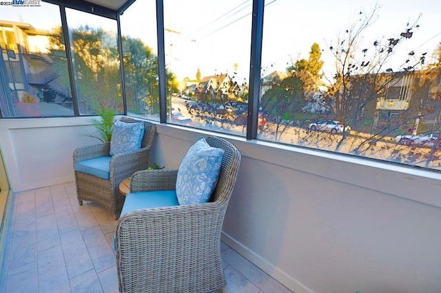 view of sunroom