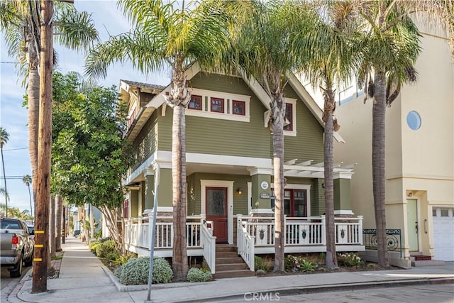 view of front of home with a porch