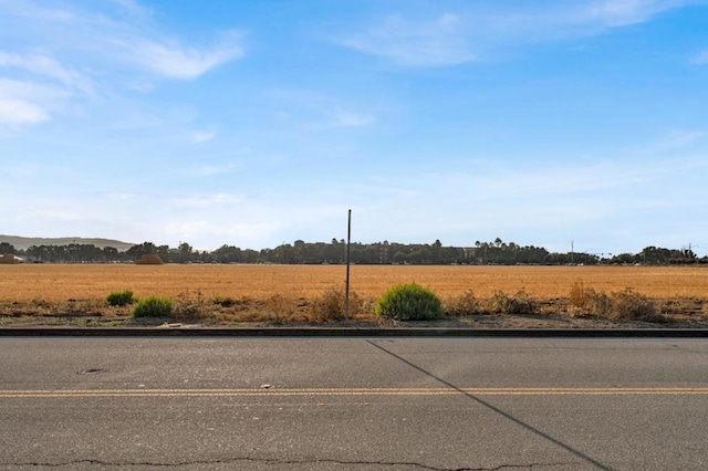 view of road featuring a rural view