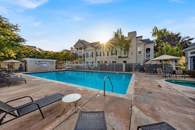 view of pool with a patio