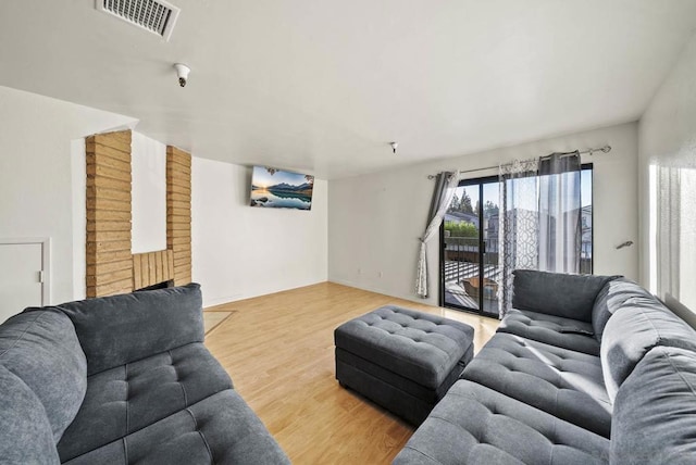 living room featuring hardwood / wood-style flooring