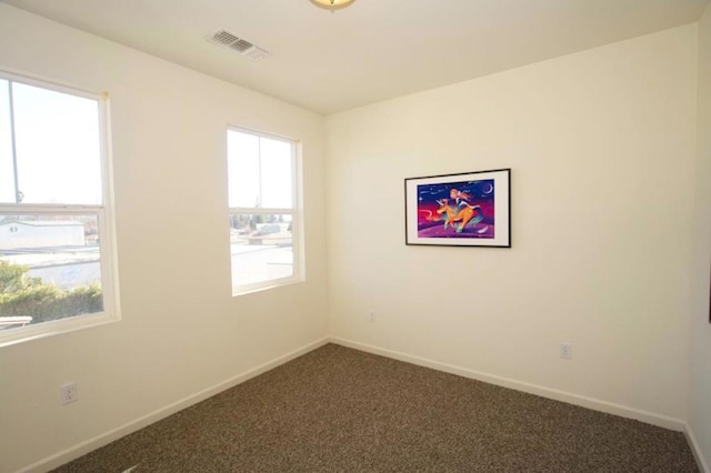 carpeted spare room with a wealth of natural light