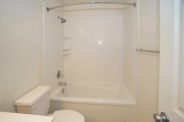 full bathroom with vanity, toilet, and shower / tub combination