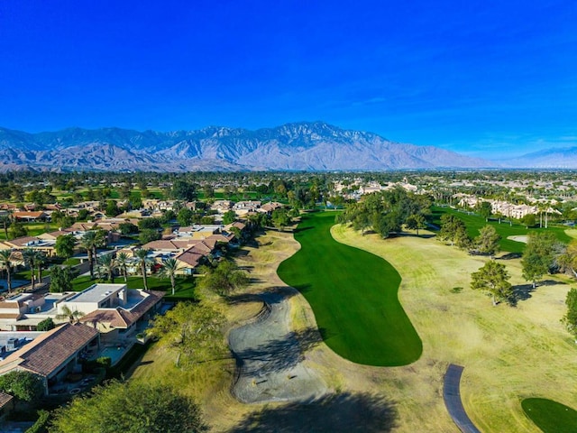 bird's eye view featuring a mountain view