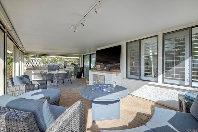 view of patio featuring grilling area