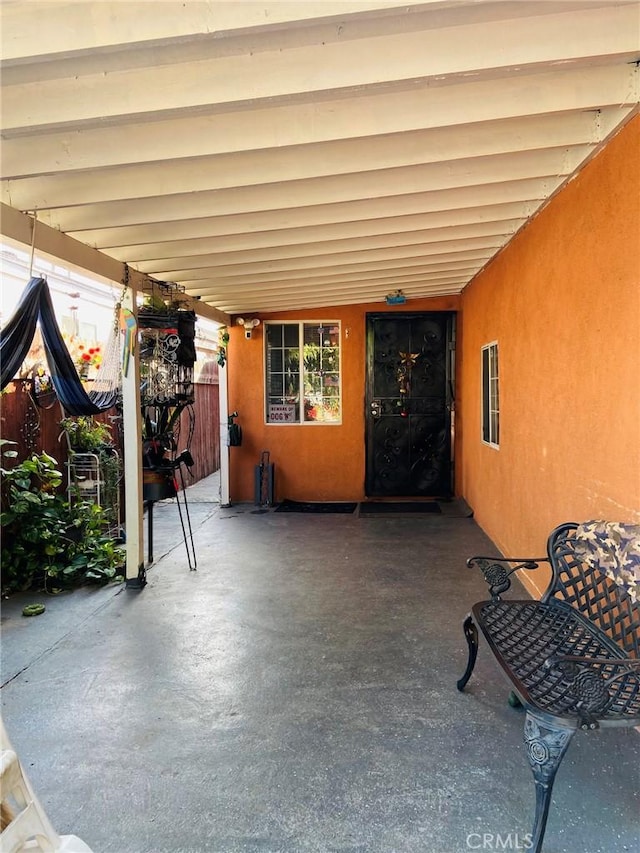 view of patio with fence