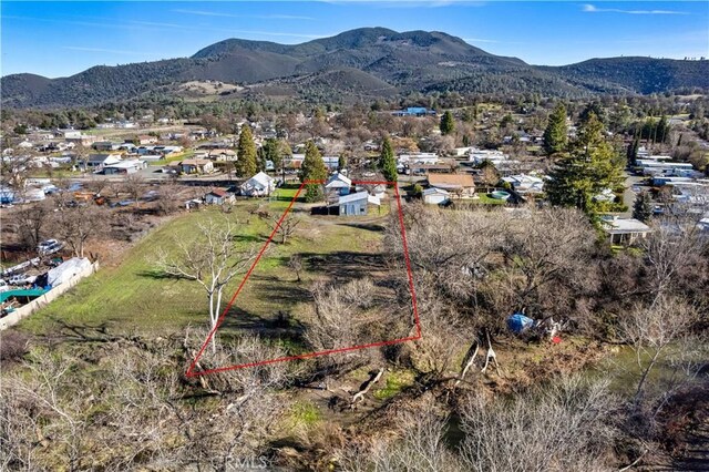 bird's eye view featuring a mountain view