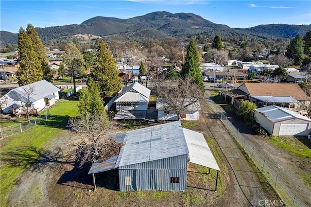 aerial view featuring a mountain view