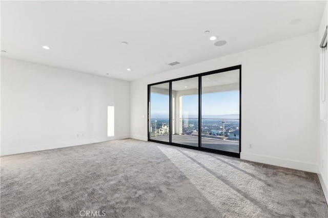 view of carpeted spare room