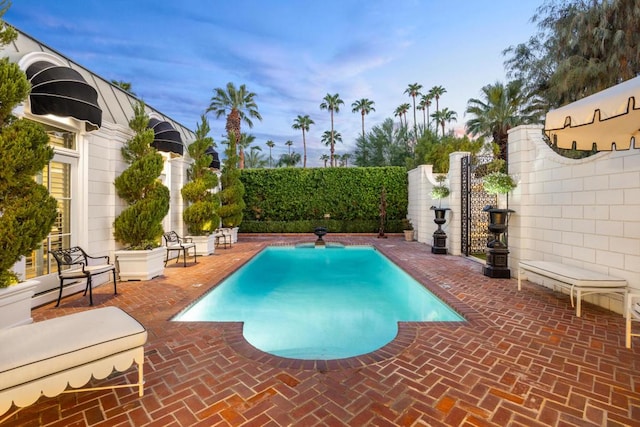 view of pool with a patio area