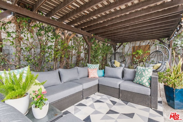 view of patio / terrace with an outdoor hangout area