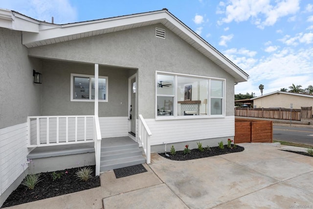 exterior space with a porch