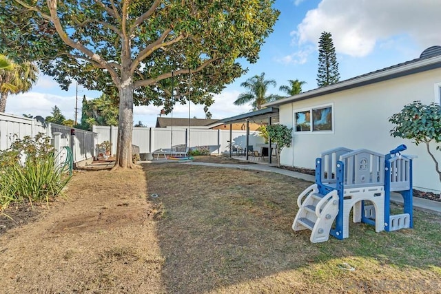 view of yard featuring a playground