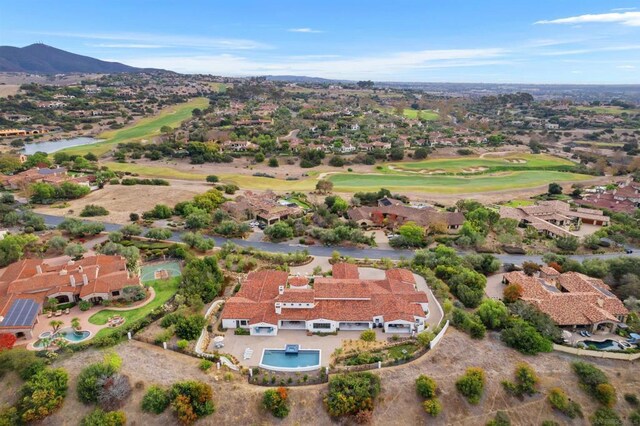 aerial view featuring a mountain view