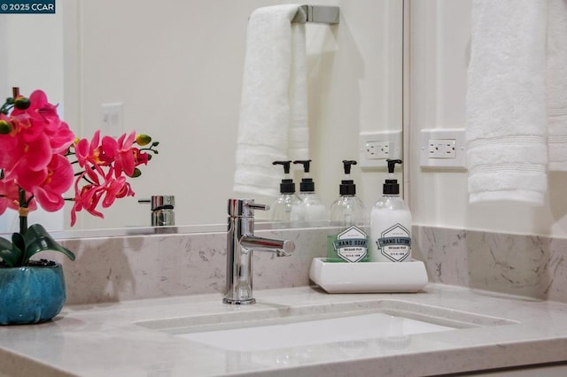 bathroom featuring vanity