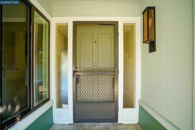 view of doorway to property