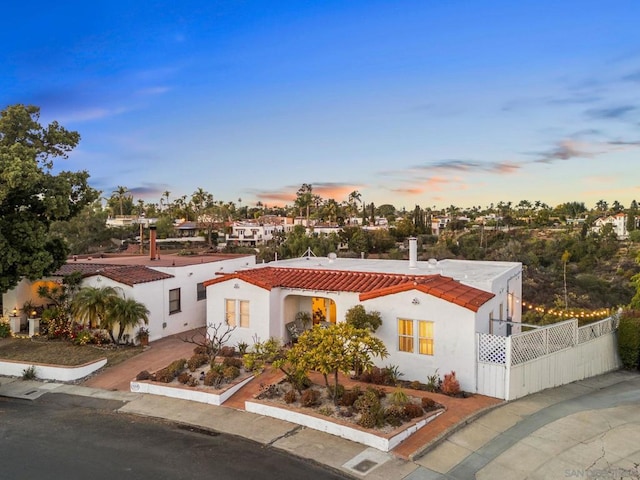 view of mediterranean / spanish house