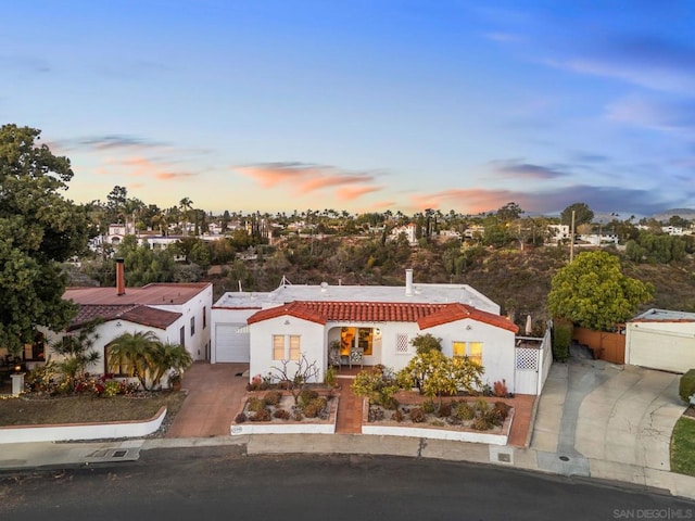 view of mediterranean / spanish house