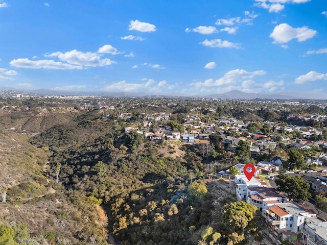 bird's eye view featuring a mountain view