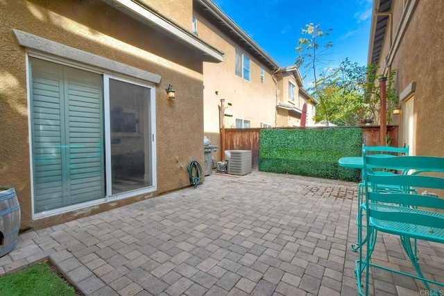 view of patio / terrace featuring central air condition unit