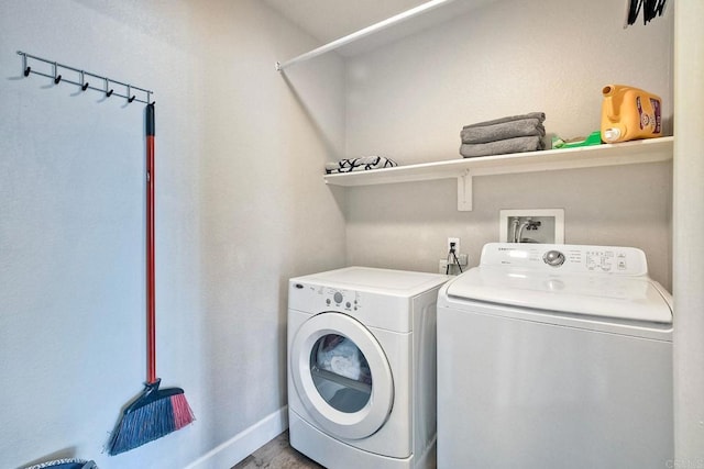 laundry room featuring washer and dryer