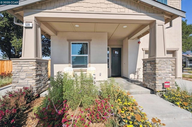 view of doorway to property