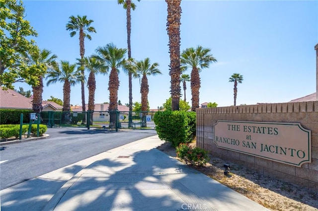 view of community sign