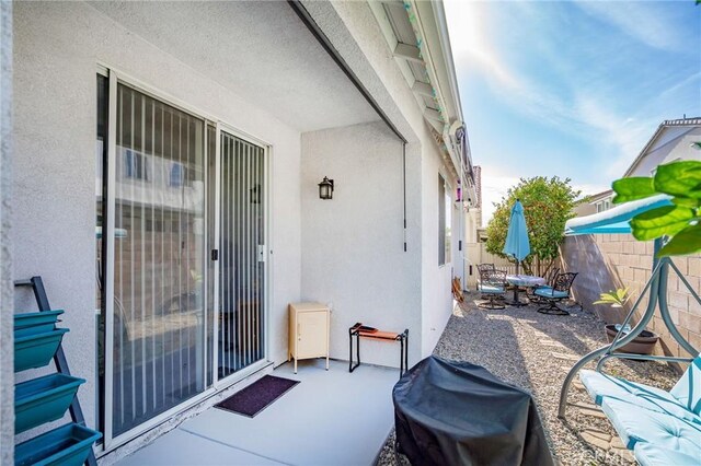 view of patio / terrace with a grill