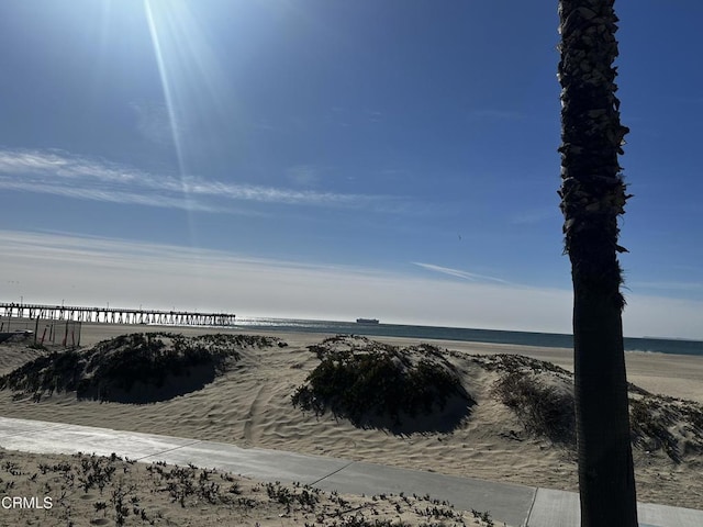 water view featuring a beach view