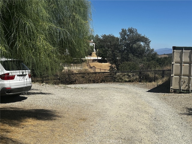 view of street with a mountain view