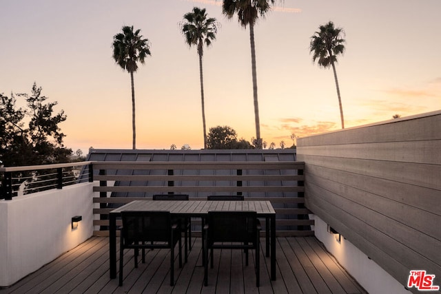 view of deck at dusk