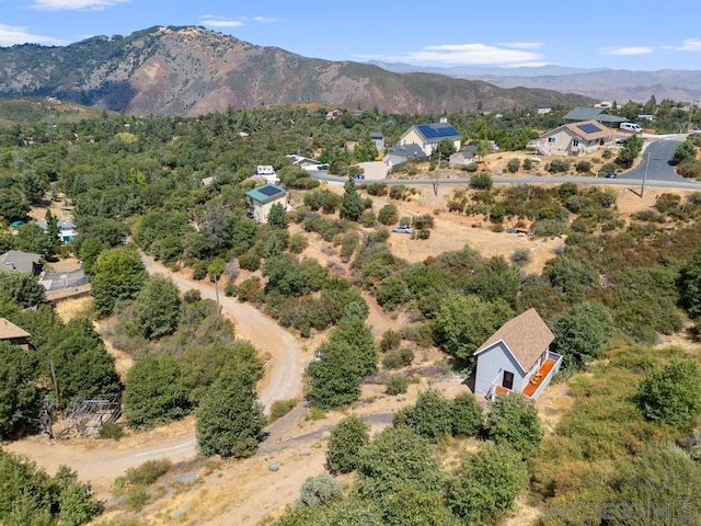 aerial view featuring a mountain view