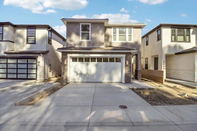 view of front of home featuring a garage