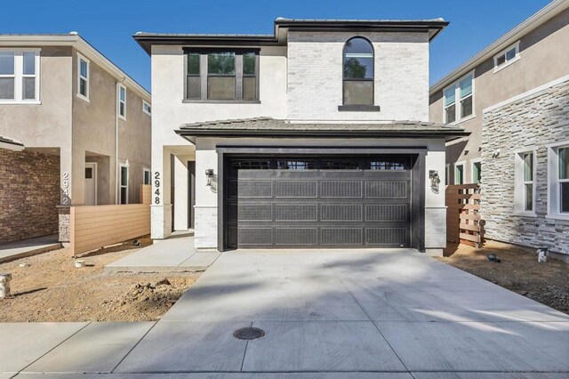 view of front of home featuring a garage