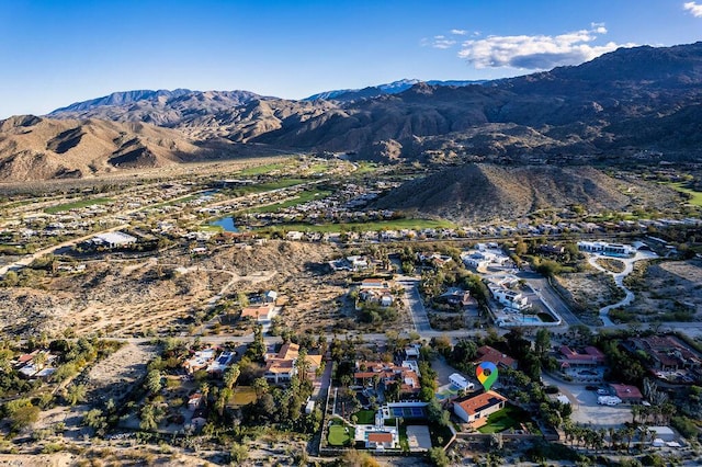 bird's eye view featuring a mountain view