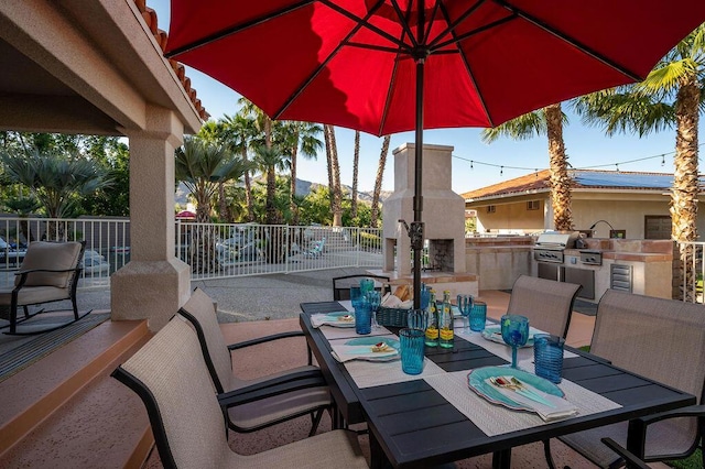 view of patio featuring grilling area and area for grilling